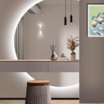 Miroir décoratif moderne avec LED