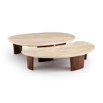 Table basse travertin