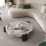 Table basse ronde en marbre Massif