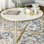 Table basse ronde moderne en marbre