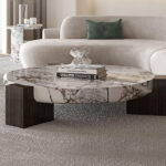 Table basse ronde en marbre