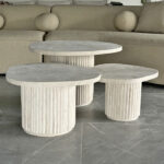 Tables basse Gigognes en Travertin