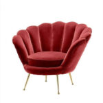 fauteuil coquillage rouge